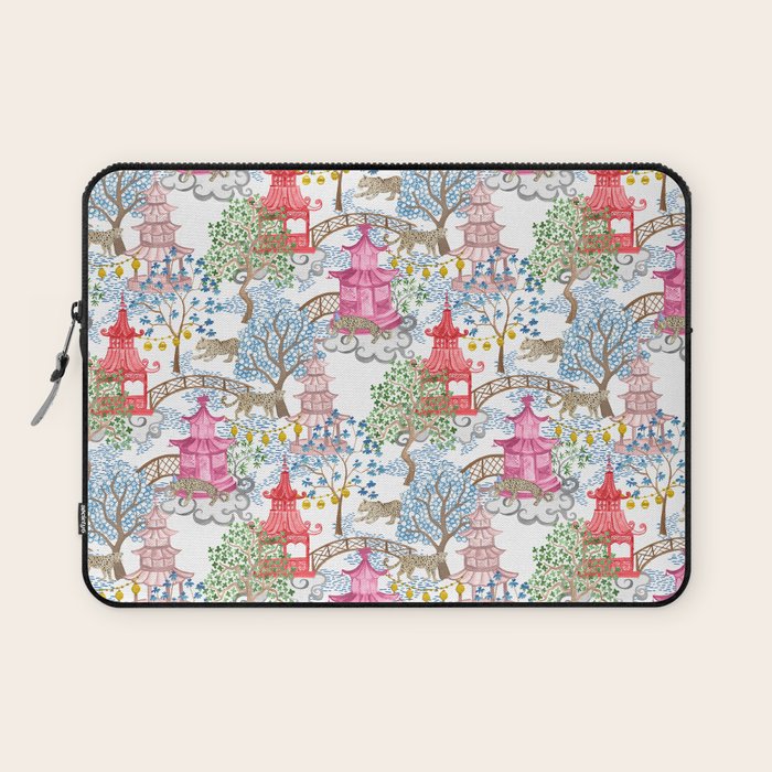 Multi Color Leopards in Pagoda Forest Laptop Sleeve Gallery Image 1