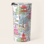 Multi Color Leopards in Pagoda Forest Travel Mug Gallery Image 3