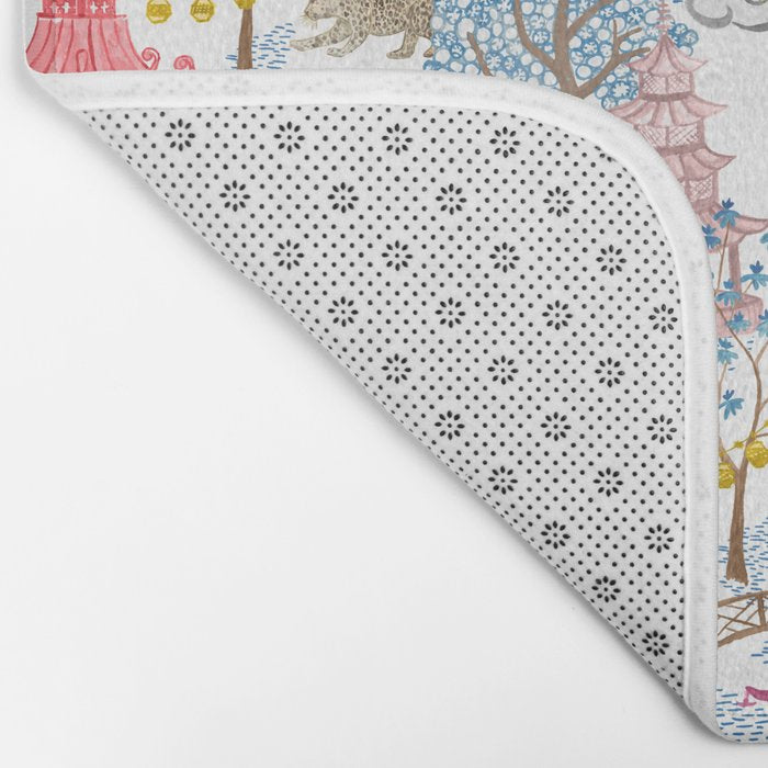 Multi Color Leopards in Pagoda Forest Bath Mat Gallery Image 2