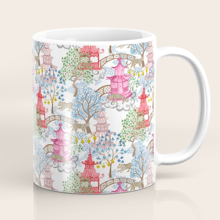 Multi Color Leopards in Pagoda Forest Coffee Mug Gallery Image 1
