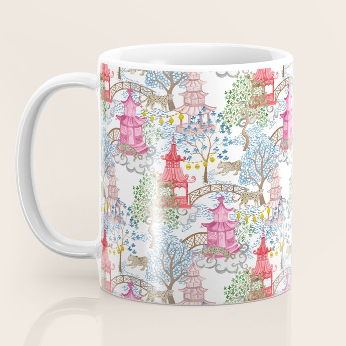 Multi Color Leopards in Pagoda Forest Coffee Mug Gallery Image 3