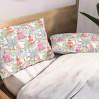 Multi Color Leopards in Pagoda Forest Pillow Sham Gallery Image 2