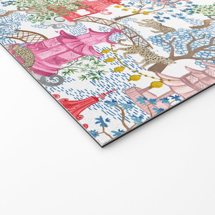 Multi Color Leopards in Pagoda Forest Welcome Mat Gallery Image 2