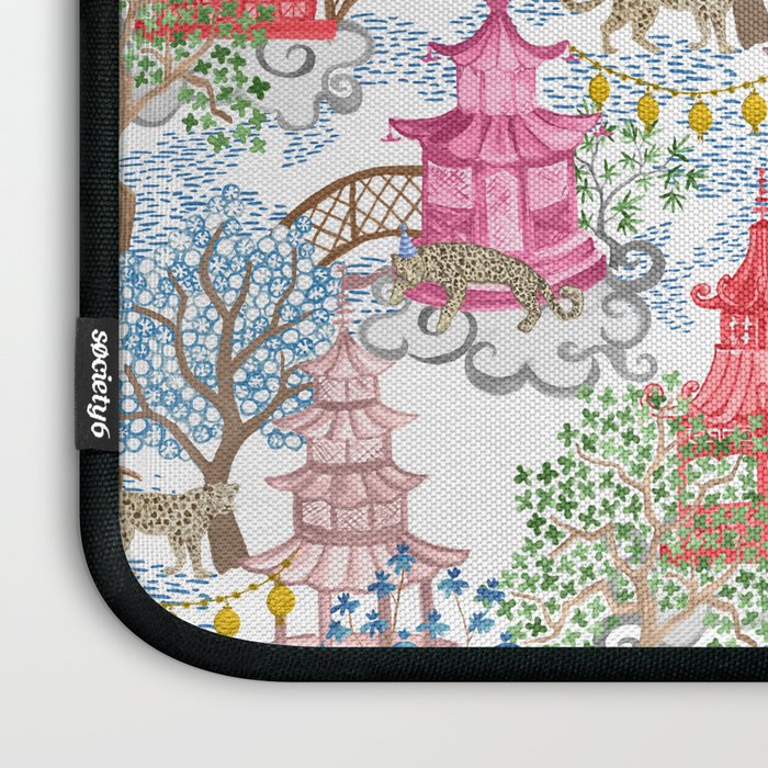 Multi Color Leopards in Pagoda Forest Laptop Sleeve Gallery Image 3