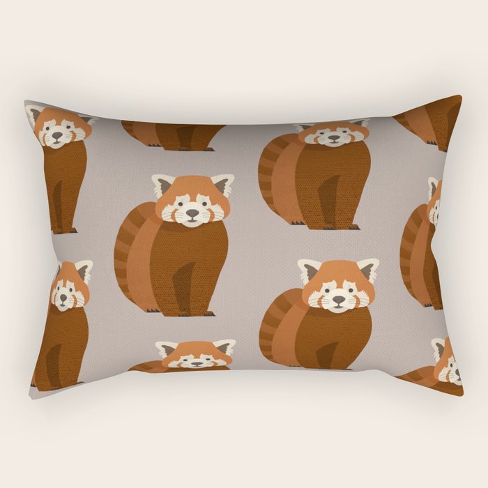 Whimsy Red Panda Rectangular Pillow Gallery Image 1