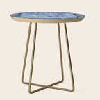 Rooster Painting in Navy Blue - Folk Art Style Side Table Gallery Image 1