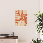 Palm Springs - Midcentury Modern Retro Pattern in Mid Mod Beige and Burnt Orange Poster Gallery Image 2
