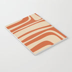 Palm Springs - Midcentury Modern Retro Pattern in Mid Mod Beige and Burnt Orange Notebook Gallery Image 3