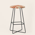 Palm Springs - Midcentury Modern Retro Pattern in Mid Mod Beige and Burnt Orange Stool Gallery Image 1