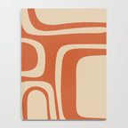 Palm Springs - Midcentury Modern Retro Pattern in Mid Mod Beige and Burnt Orange Notebook Gallery Image 4