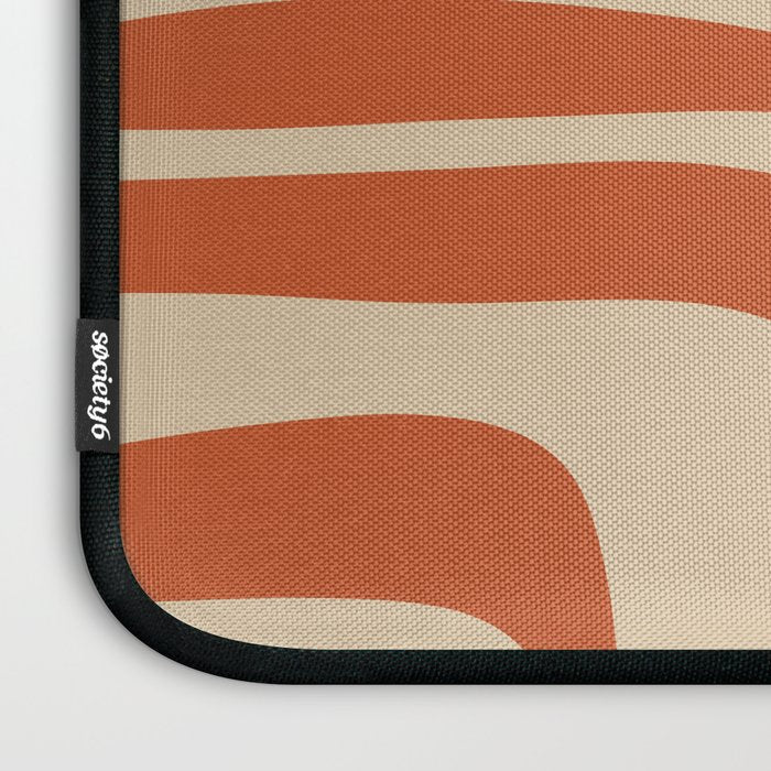 Palm Springs - Midcentury Modern Retro Pattern in Mid Mod Beige and Burnt Orange Laptop Sleeve Gallery Image 3
