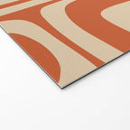 Palm Springs - Midcentury Modern Retro Pattern in Mid Mod Beige and Burnt Orange Welcome Mat Gallery Image 2