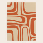Palm Springs - Midcentury Modern Retro Pattern in Mid Mod Beige and Burnt Orange Poster Gallery Image 4