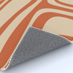 Palm Springs - Midcentury Modern Retro Pattern in Mid Mod Beige and Burnt Orange Rug Gallery Image 4