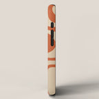 Palm Springs - Midcentury Modern Retro Pattern in Mid Mod Beige and Burnt Orange iPhone Case Gallery Image 2