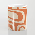 Palm Springs - Midcentury Modern Retro Pattern in Mid Mod Beige and Burnt Orange Coffee Mug Gallery Image 4