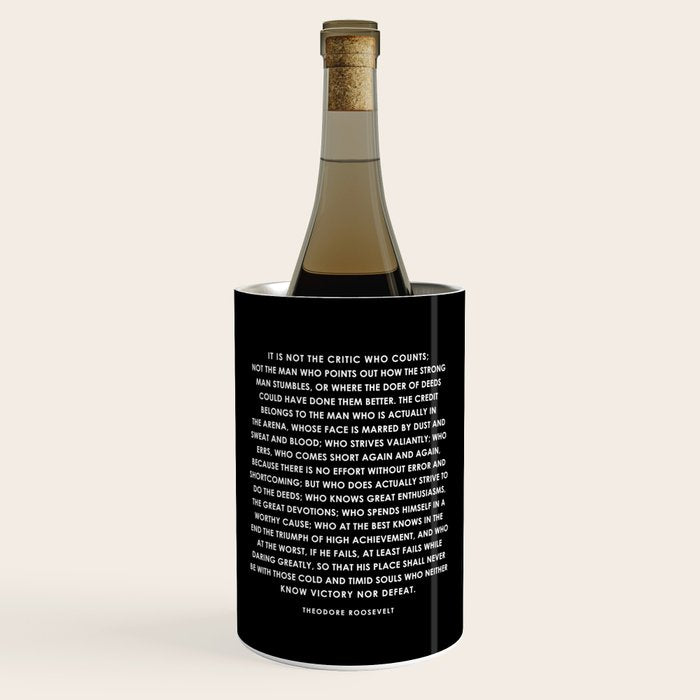 The Man in the Arena - Theodore Roosevelt Wine Chiller Gallery Image 1