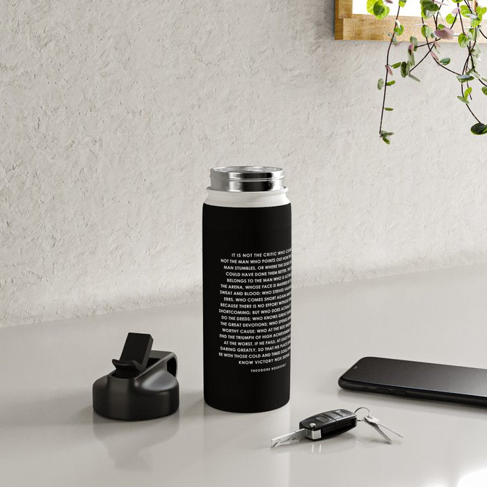 The Man in the Arena - Theodore Roosevelt Water Bottle Gallery Image 4