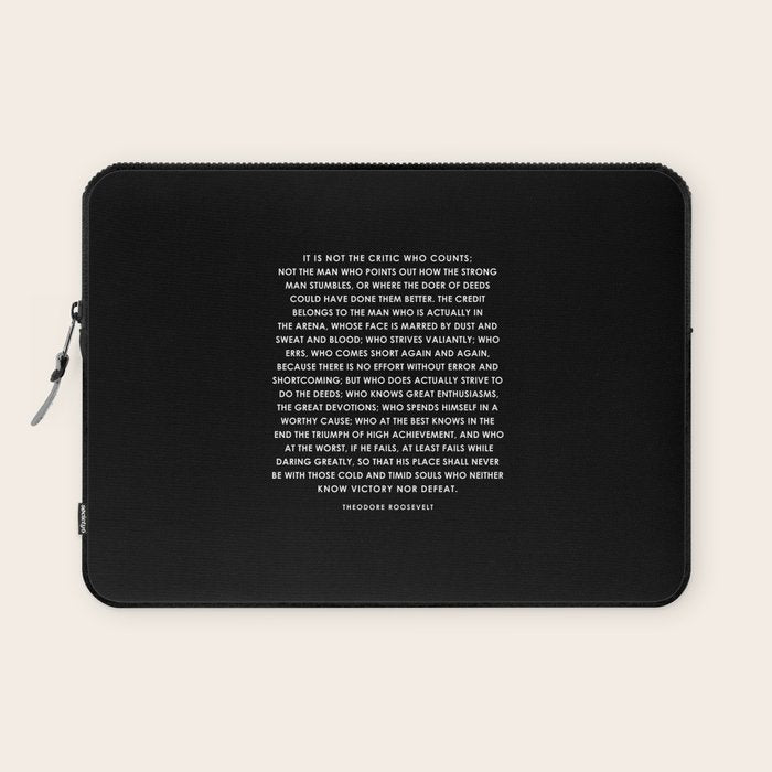 The Man in the Arena - Theodore Roosevelt Laptop Sleeve Gallery Image 1