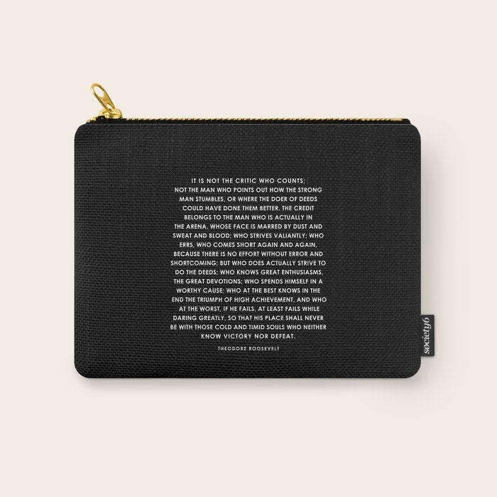 The Man in the Arena - Theodore Roosevelt Carry All Pouch Gallery Image 1