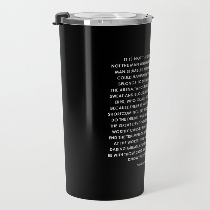 The Man in the Arena - Theodore Roosevelt Travel Mug Gallery Image 3