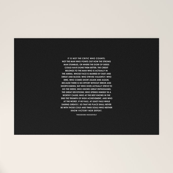 The Man in the Arena - Theodore Roosevelt Welcome Mat Gallery Image 1