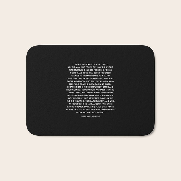 The Man in the Arena - Theodore Roosevelt Bath Mat Gallery Image 1