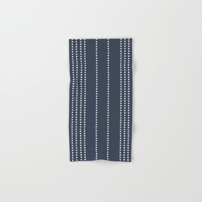 Ethnic Spotted Stripes in Blue Bath Towel Gallery Image 1