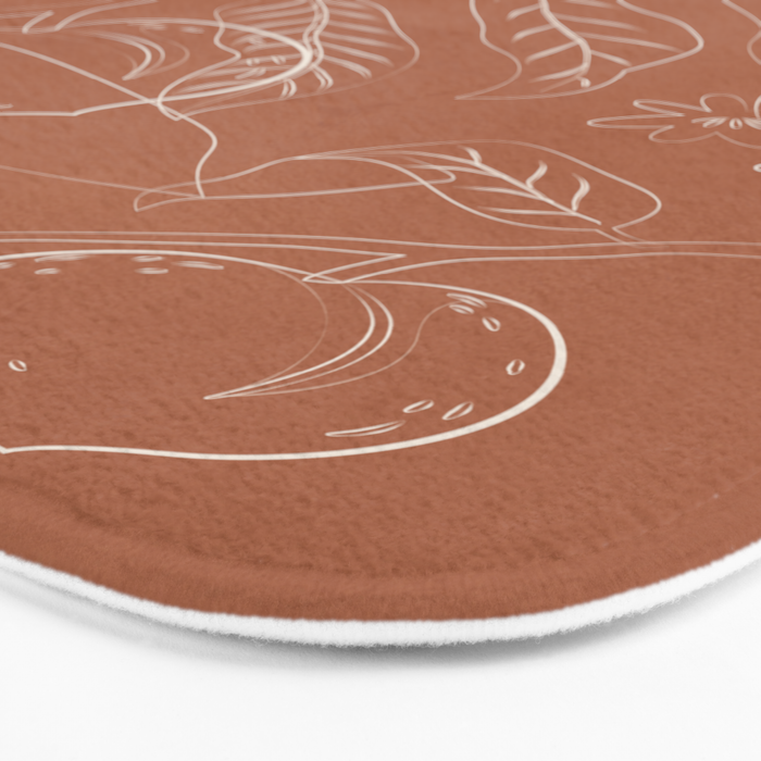 Peaches - Line Art 3 Bath Mat Gallery Image 3