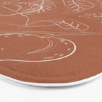 Peaches - Line Art 3 Bath Mat Gallery Image 3