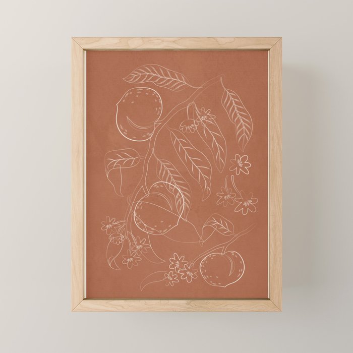 Peaches - Line Art 3 Mini Art Print Gallery Image 1