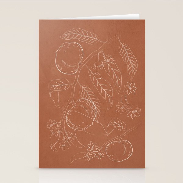 Peaches - Line Art 3 Stationery Card Gallery Image 2