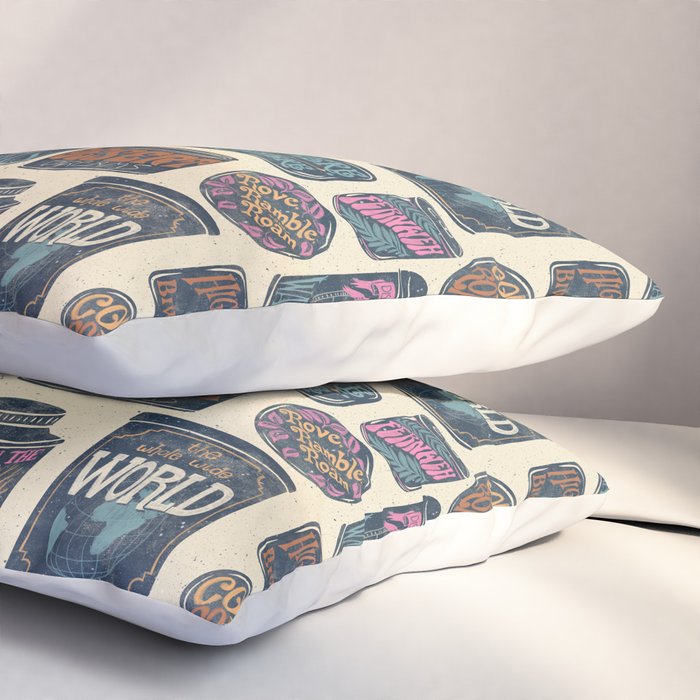 Vagabondâs Cupboard - midnight, cream, and more Pillow Sham Gallery Image 3