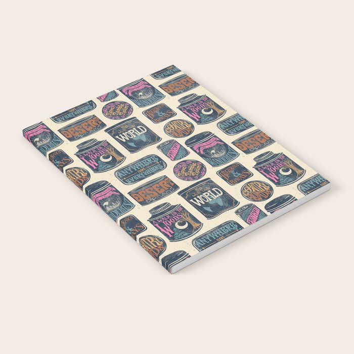 Vagabondâs Cupboard - midnight, cream, and more Notebook Gallery Image 2