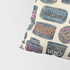 Vagabondâs Cupboard - midnight, cream, and more Pillow Sham Gallery Image 4