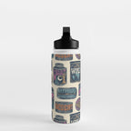 Vagabondâs Cupboard - midnight, cream, and more Water Bottle Gallery Image 3