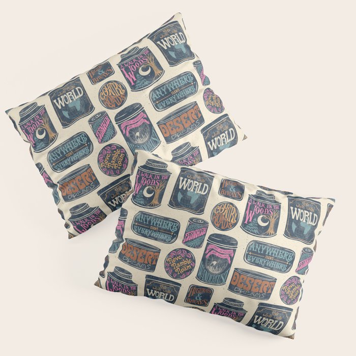 Vagabondâs Cupboard - midnight, cream, and more Pillow Sham Gallery Image 3