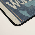 Vagabondâs Cupboard - midnight, cream, and more Desk Mat Gallery Image 4