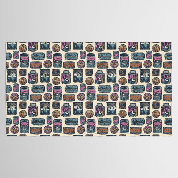 Vagabondâs Cupboard - midnight, cream, and more Tablecloth Gallery Image 2