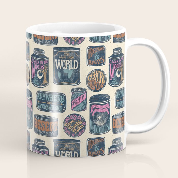 Vagabondâs Cupboard - midnight, cream, and more Coffee Mug Gallery Image 1