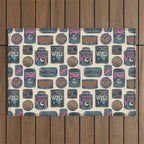 Vagabondâs Cupboard - midnight, cream, and more Outdoor Rug Gallery Image 1