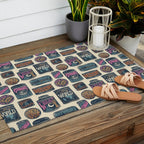 Vagabondâs Cupboard - midnight, cream, and more Outdoor Rug Gallery Image 2