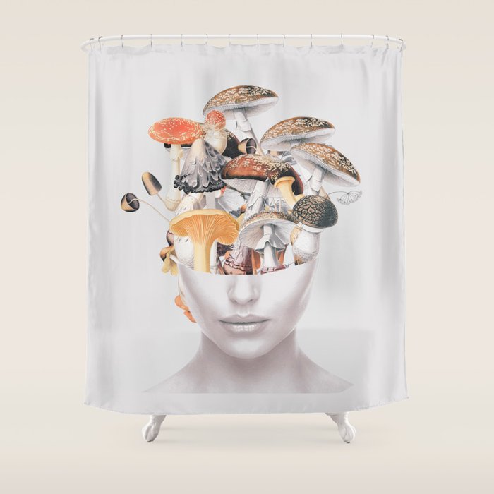 Mushroom Lady 3 Shower Curtain Gallery Image 1