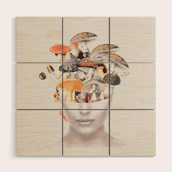 Mushroom Lady 3 Wood Wall Art Gallery Image 1