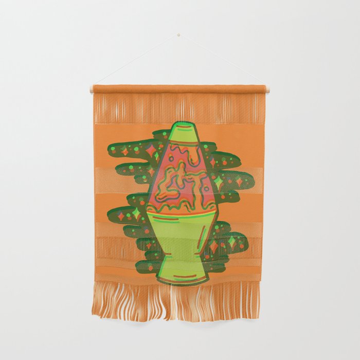 Lit lava lamp in orange in 3D Wall Hanging Gallery Image 1