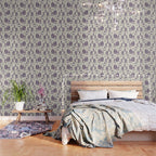Purple Alien Abduction Toile De Jouy Pattern Wallpaper Gallery Image 3