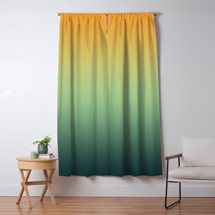 AUTUMN FOREST OMBRE COLORS ABSTRACT Window Curtain Gallery Image 1