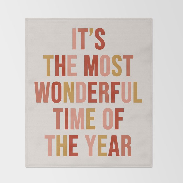Most Wonderful Time Multi Colored Warm Throw Blanket Gallery Image 2