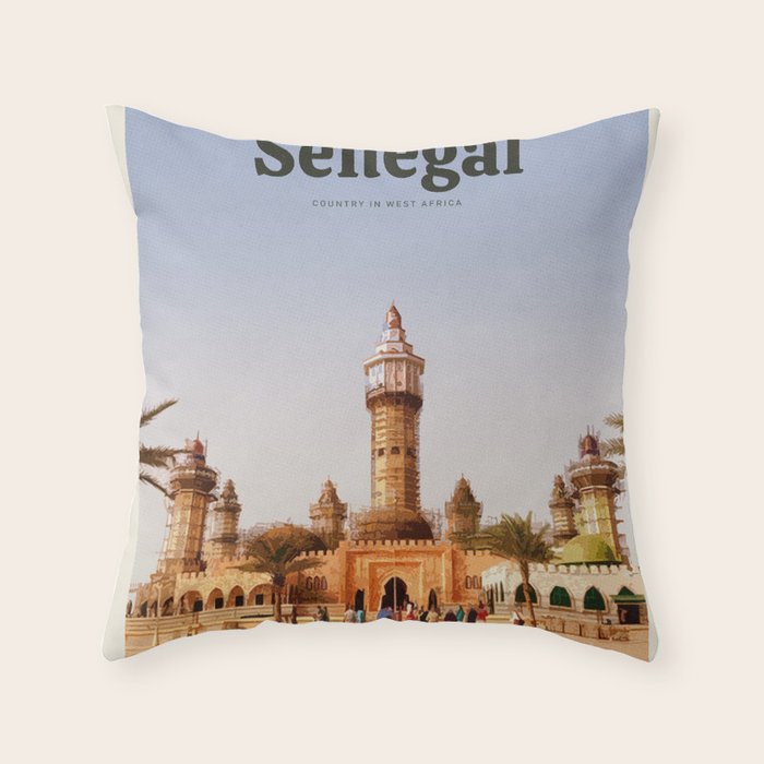 Visit Senegal Throw Pillow Gallery Image 6