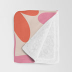 Daisy Time Retro Floral Pattern Pink Orange Throw Blanket Gallery Image 3